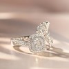 Platinum diamond wedding ring with bow, 18 carat white gold