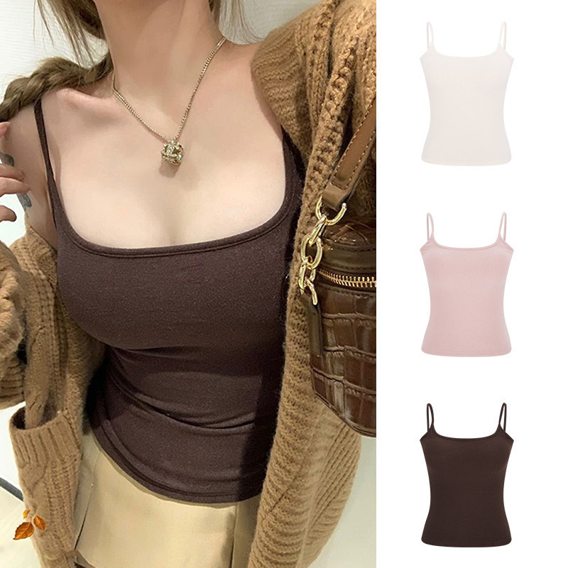Moses Magic Queen Brushed Cotton Camisole with Chest Pads, Winter Fleece-Lined Inner Wear, Conceals Side Breasts, Can Be Worn as Outerwear or as a Base Layer Moses Magic Queen Brushed Cotton Camisole with Chest Pads, Winter Fleece-Lined Inner Wear, Conceals Side Breasts, Can Be Worn as Outerwear or as a Base Layer