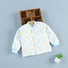 婴幼儿保暖外套新生儿男女宝宝春秋薄棉夹棉A类小棉袄纯棉面料