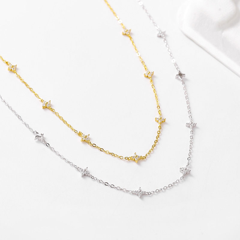 1 Piece 925 Sterling Silver Cross 925 Sterling Silver Cable Chain Necklace display picture 3