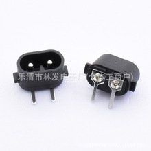 八字尾电源充电插座 DB-8带耳朵 长针脚 折角 卡式电源充电插座
