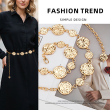 跨境ins波西米亚金属腰链女配饰花盘拼接腰带复古欧美身体链饰品