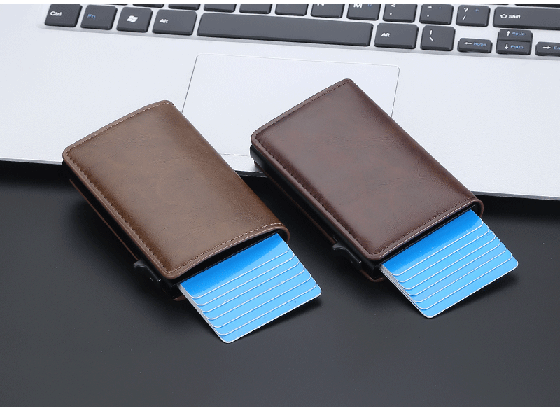 Men's Solid Color Pu Leather Open Card Holders display picture 3