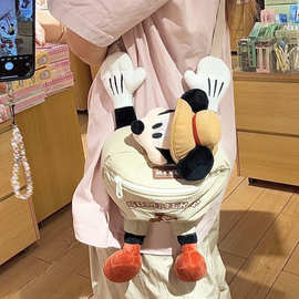 跨境高颜值单肩包新款可爱米奇卡通百搭斜挎包外出旅行洋气背包潮