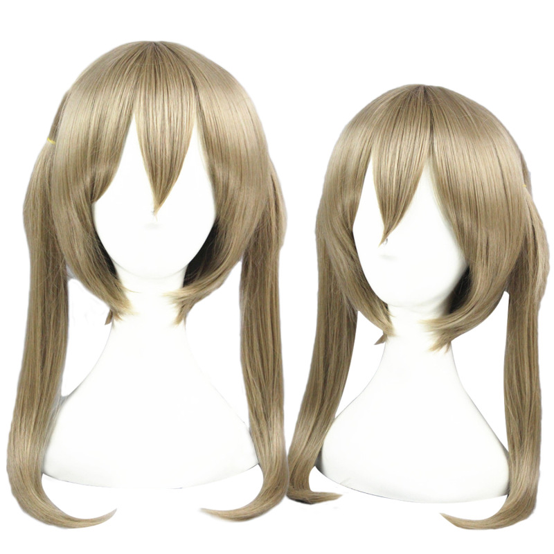 Xiudan Soul Eater Maga Linen Brown 45cm Pony Tail cosplay Wig 270B on Both Sides