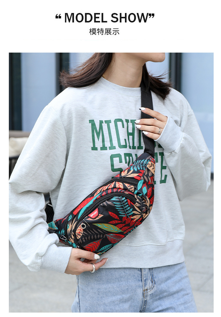 Creative, versatile, fashionable landscape pictures, women's running, cycling, crossbody and close-fitting waist bags, cross-border wholesale and distribution undefined