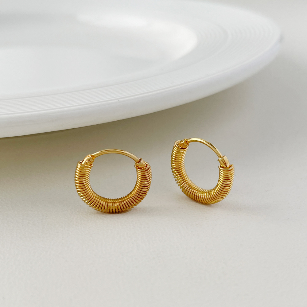 Fashion Solid Color Stainless Steel Plating Earrings 1 Pair