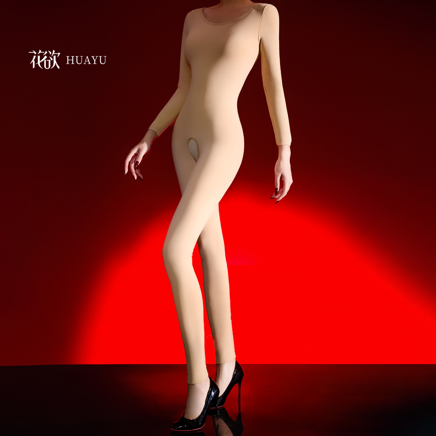 Seamless Bodysuit with Fleece Lining for Autumn and Winter, Warm and Body-Shaping, Full-Body Garment, Sexy Unisex Style, Convenient Pantyhose