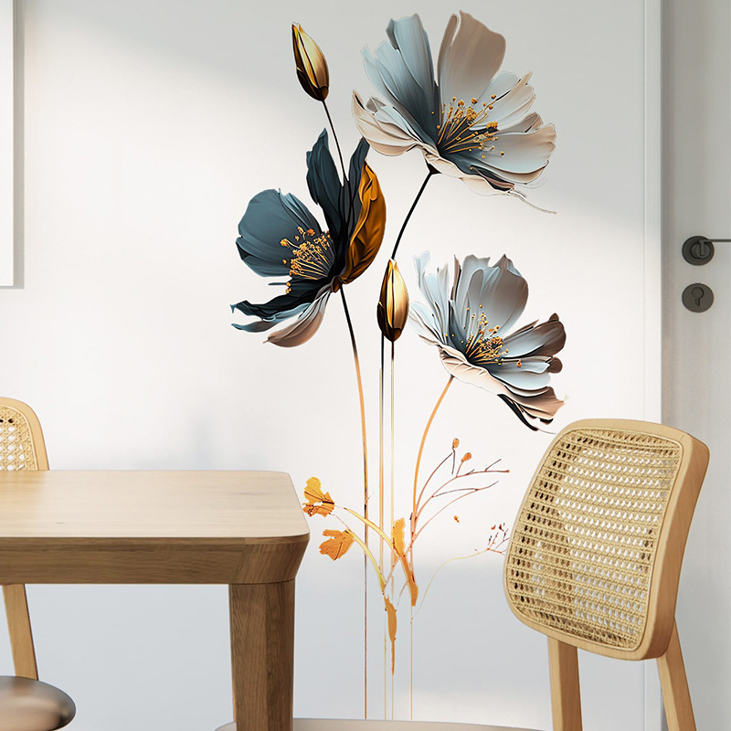 Foreign Trade 3D Relief Texture Flower Children's Bedroom Home Decor Wall Stickers Self-Adhesive Wholesale_voghion.com
