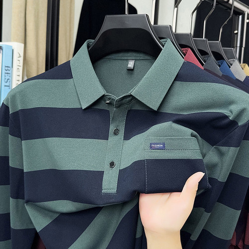 Long-sleeved T-shirt, men's autumn trend, fashionable casual, all-matching loose round collar sweater, fashion brand men's wear, Kaman