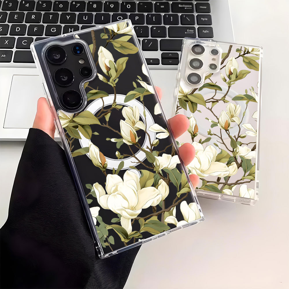 亚马逊热销爆款三星S25ULTRA磁吸手机壳GalaxyS23透明保护套S22硬