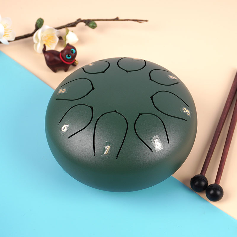 Lleno sílaba tambor hueco de 6 pulgadas de 8 tonos de tambor de loto tambor de acero tambor de lengua sin preocupaciones niños iluminación instrumento de percusión fuente de fábrica