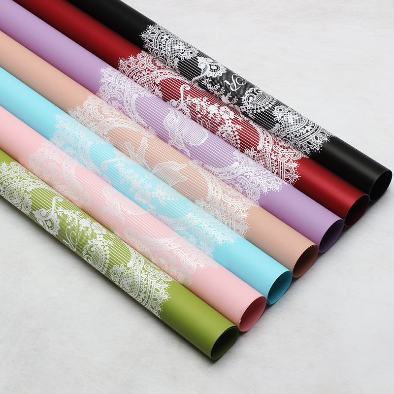 Huaxi Aisheng papel de embalaje de encaje tridimensional ramo de flores hecho a mano DIY material de alta calidad ramo florista papel de embalaje de flores