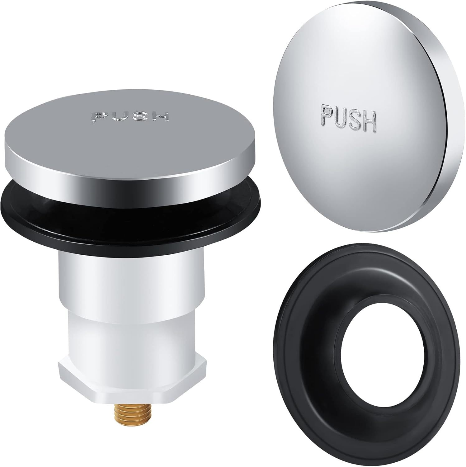 源头工厂浴缸排水塞下水塞 弹跳浴缸下水器 浴缸脚趾触碰排水塞