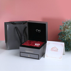 情人節香皂花首飾盒九朵玫瑰花珠寶盒抽屜盒飾品吊墜盒批發