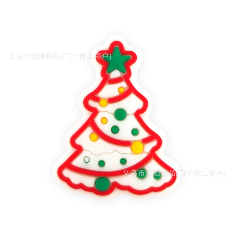 現物クリスマスシリーズクリスマスツリー漫画食品級シリカゲルジュエリーアクセサリーDIY歯ゴム手作りビーズ|undefined