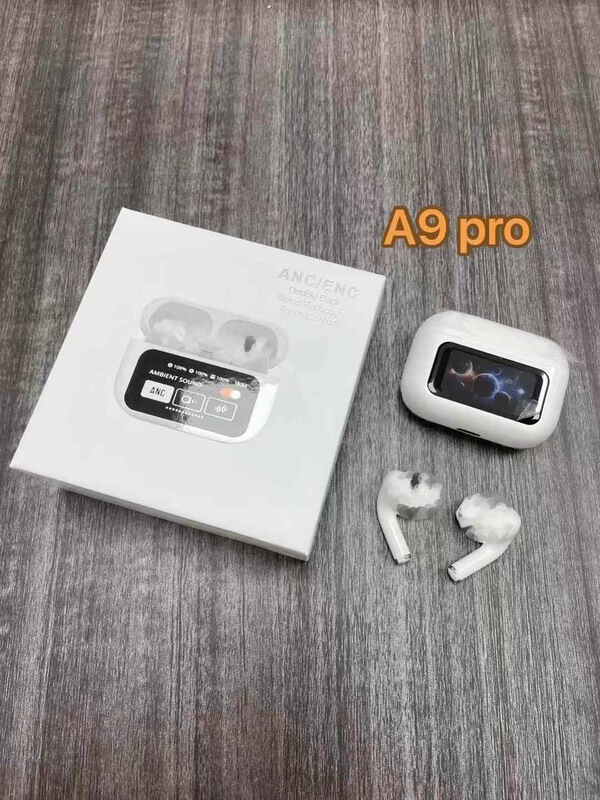 新しい A9pro Bluetooth ヘッドセット第 5 世代インテリジェントノイズリダクション ANC 超長バッテリー寿命多機能カラースクリーンタッチスクリーンヘッドセット|undefined