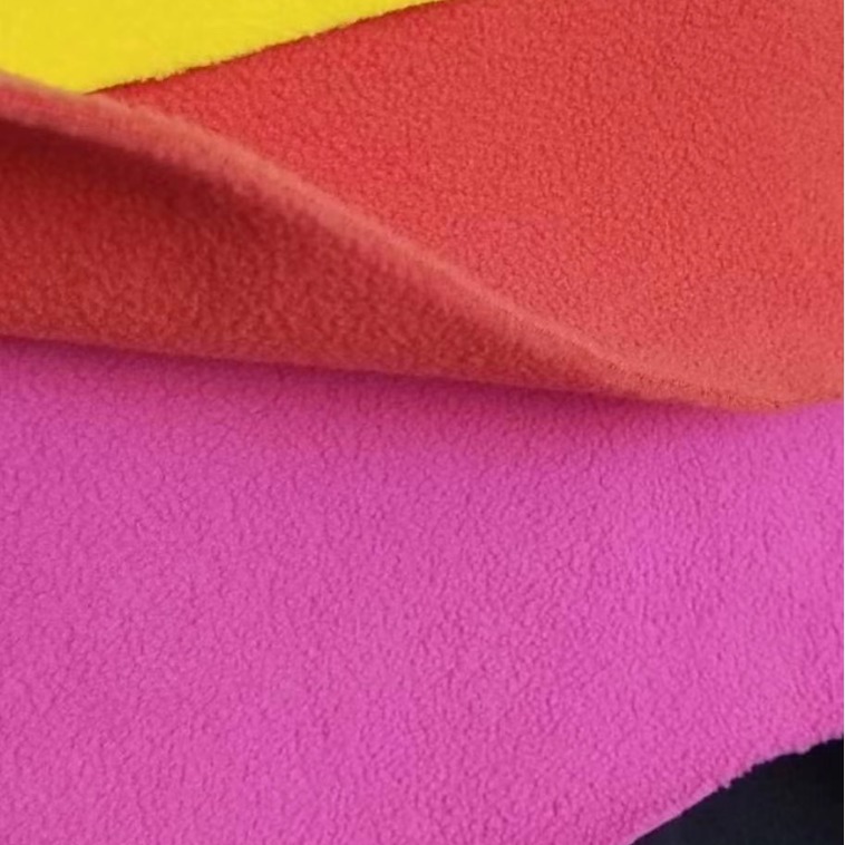 库存素色摇粒绒面料 秋冬睡衣面料 保暖家居服饰面料