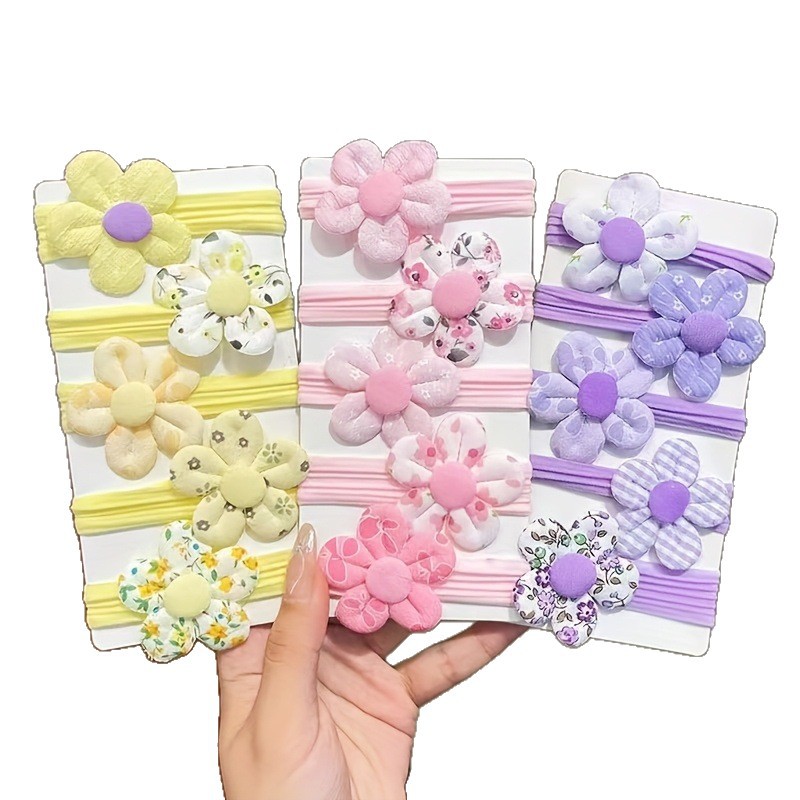 Cuerda de flor transfronteriza para niños accesorios para el cabello para niñas lindas toallas de bebé lazo para el cabello bandas de goma para el cabello accesorios para el cabello para niñas elásticos
