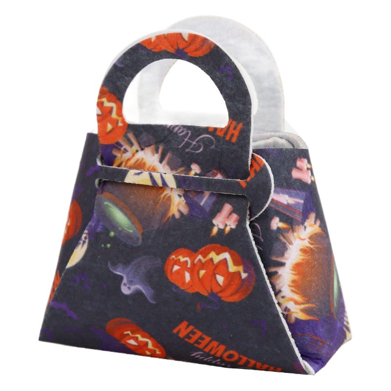 Bolsa de Dulces de Halloween 2026, Bolsa de Tela No Tejida con Diseño de Calabaza, Decoración para Fiestas de Halloween, Bolso Infantil