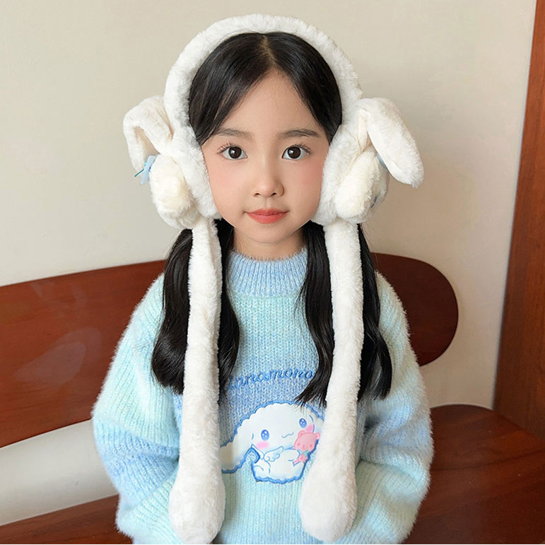 かわいい漫画風イヤーマフ、冬の新作、子供用耳あて、防寒耳当て、ふわふわ暖かい耳あて、耳を守る