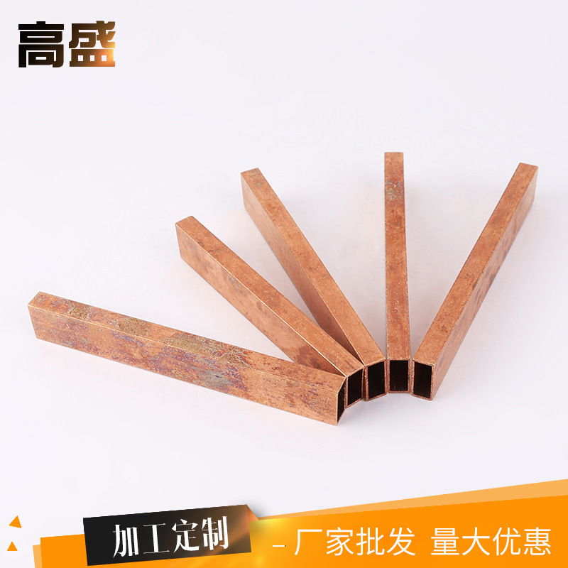 厂家制造黄铜异型方管H63材质深空心方形黄铜管黄铜管材