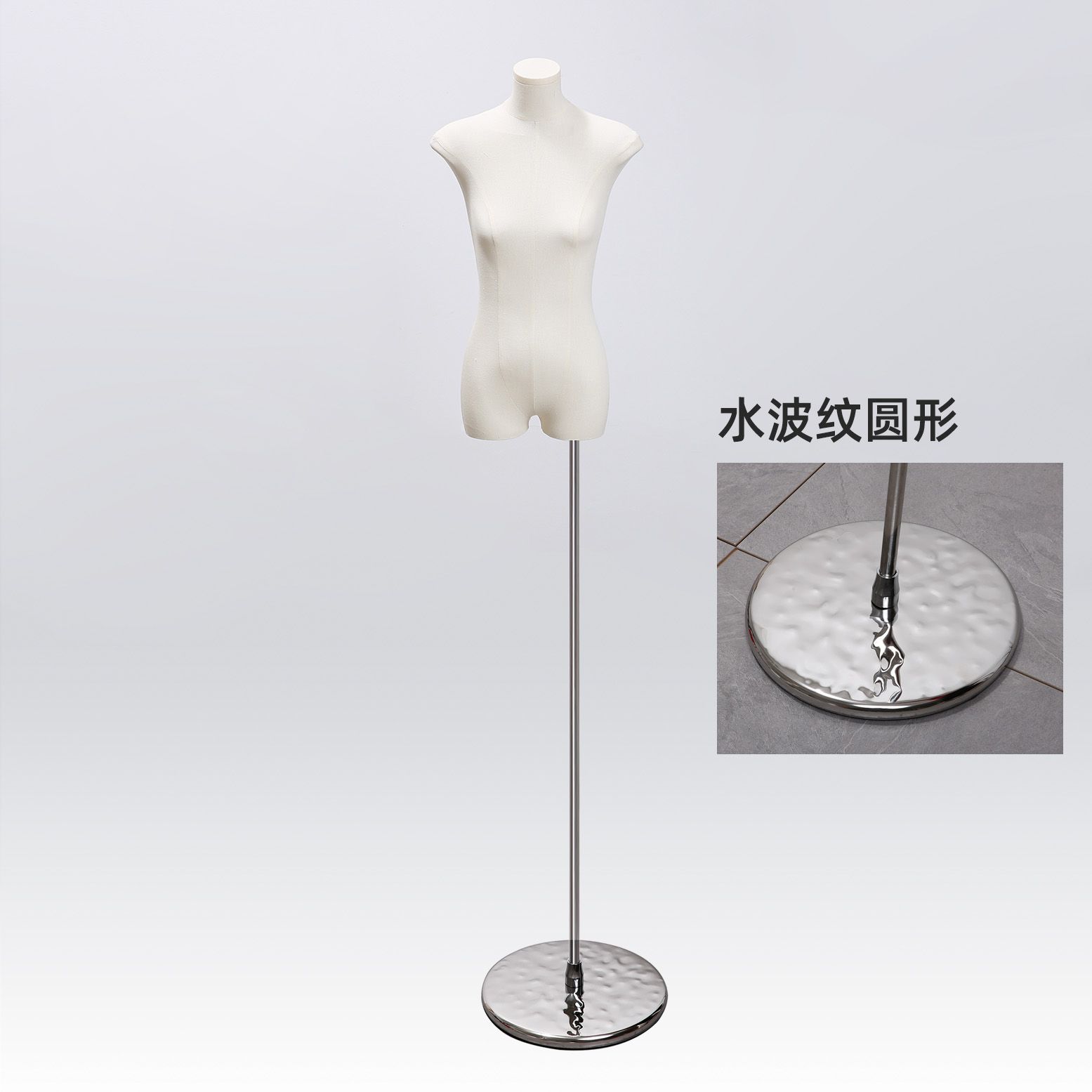 Tienda de ropa de estilo coreano cuerpo plano de alto nivel de mujer mitad de ventana de ropa de mujer muñeca plataforma de exhibición de cuerpo grueso nuevo pecho pequeño