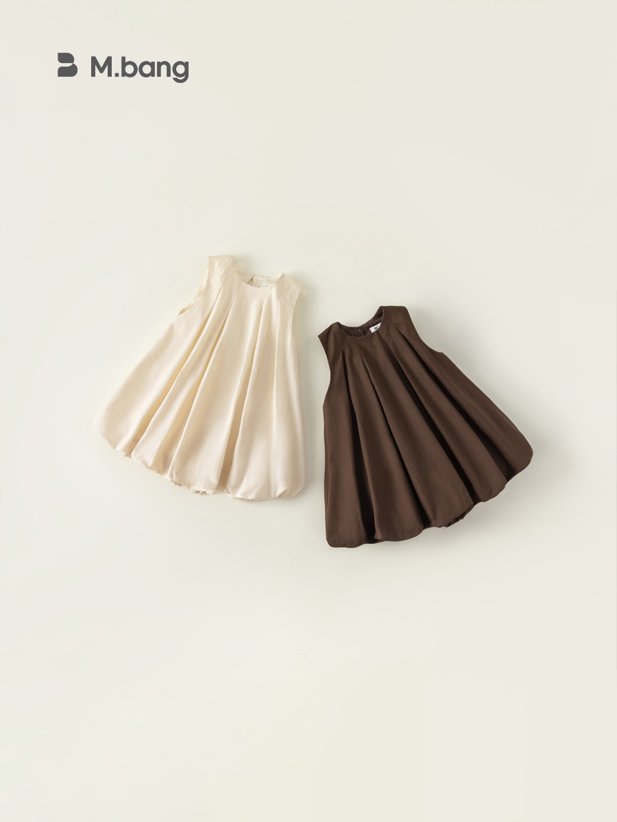 Youbao ropa para niños Huzhou ropa para niños 2025 verano versión coreana falda sin mangas vestido de algodón para niños falda para niñas princesa