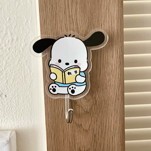 Door Hook Cartoon Student Yiwu Small Commodity Bathroom Hook Cute Acrylic Damage-Free Hook No Drilling