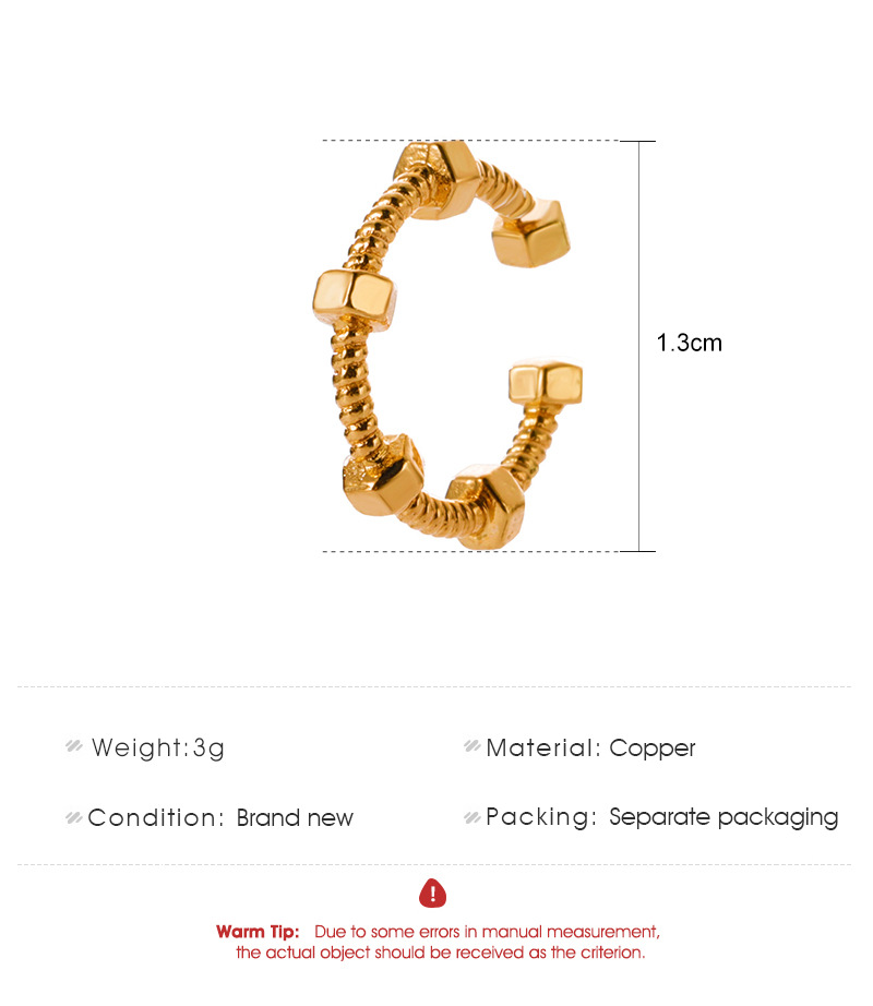 3g Weight No Inlaid Inlay Material Earrings Classification Simple Style Geometric Plating Copper No Inlaid Copper Earrings