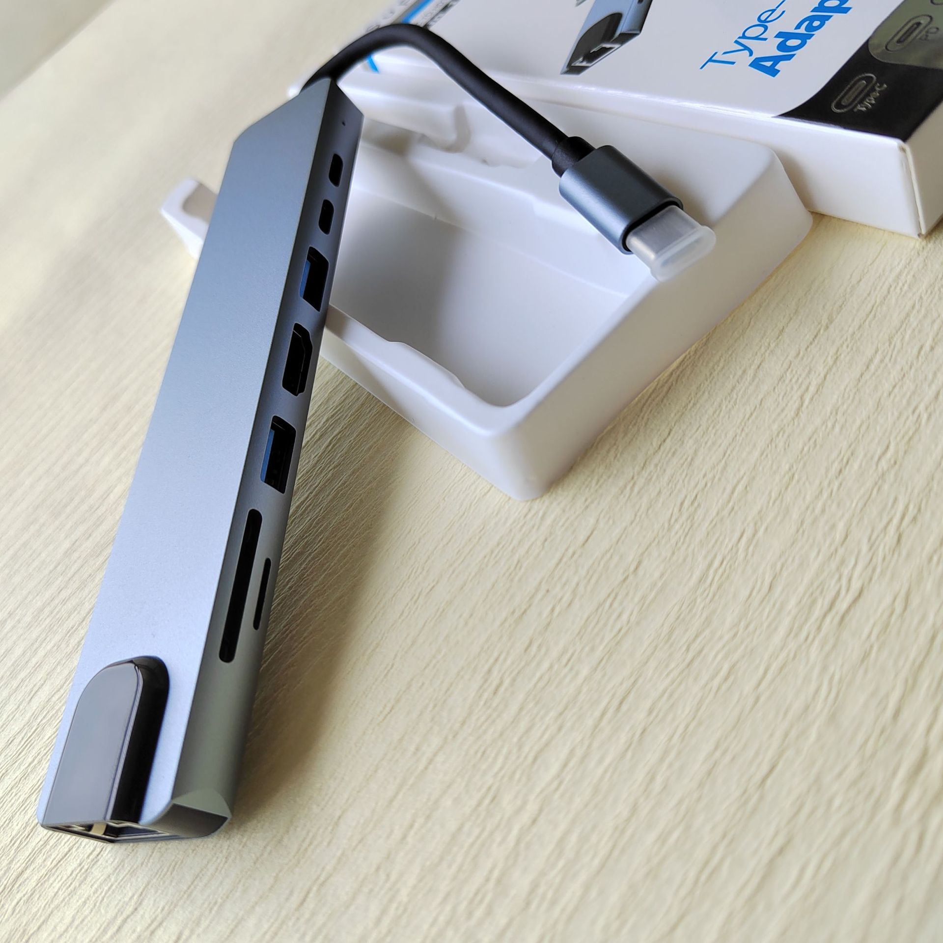 Transfronterizo nuevo Tipo C de expansión Dock convertidor USB misma pantalla tarjeta de red portátil estación de acoplamiento de ocho en uno