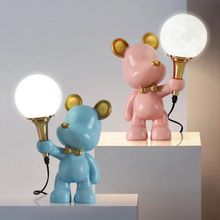 网红暴力熊台灯卧室床头灯具北欧创意3D打印儿童礼物艺术装饰台灯