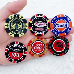 新しい 41 ミリメートルアクリルチップテキサスホールデムポーカーゲームセットチップペンダント DIY ジュエリーアクセサリー