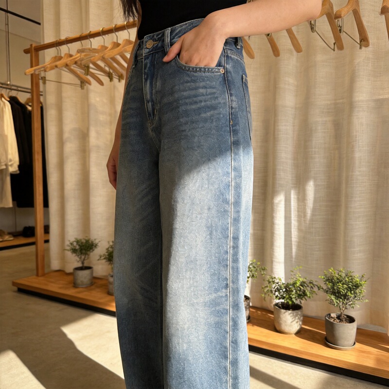 Soft and Flowy, Three-Dimensional Cut! Cotton+Lyocell+Modal High-Waisted Lightweight Loose Straight-Leg Jeans for Women Soft and Flowy, Three-Dimensional Cut! Cotton+Lyocell+Modal High-Waisted Lightweight Loose Straight-Leg Jeans for Women