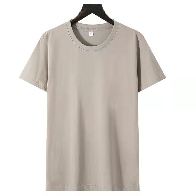 Round Neck Neckline Wholesale Men's Simple Style Streetwear Solid Color Short Sleeve Men's T-shirt 90%Cotton