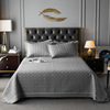 夹棉床单纯色绗缝床盖加厚床罩美欧式磨毛简约大气素色床盖三件套|ms