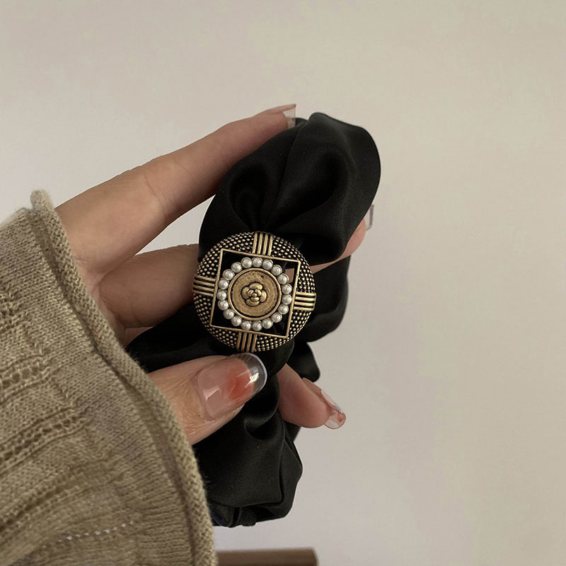 Bronzo vintage ~ Copricapo con passante per capelli alla francese, elastico alto, accessori per capelli corti, corda per capelli arrotolata sulla parte posteriore della testa, Corea_voghion.com