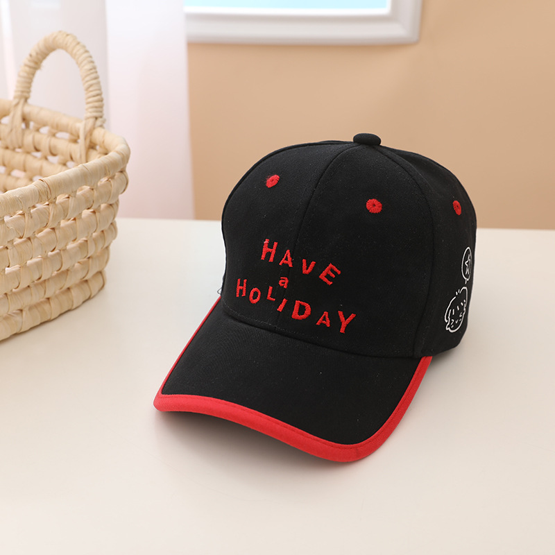 Simple Holiday Letter Baseball Cap Children's Spring New 4-10 Years Old Boys And Girls Sun Hats display picture 3