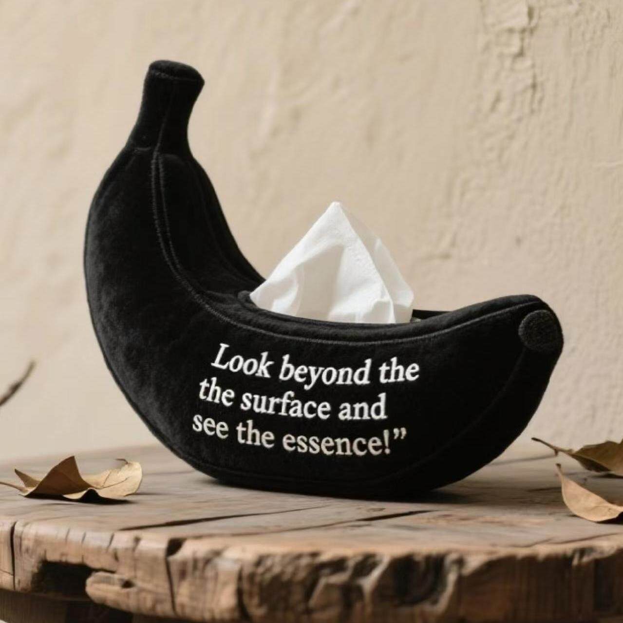 Plush Banana Tissue Box Cartoon Cute Office Car Tissue Box Creative Desktop Decoration Home Decoration New