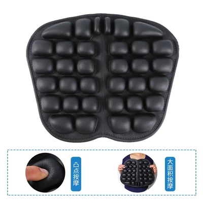 3D airbag cushion high pressure rebound breathable office comfortable cushion motorcycle cushion car cushion sedentary (Electric car cushion) - special-cushion-for-car-and-office-black