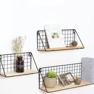 Perforated Wall-Mounted Storage Rack Wall Basket Wall Shelf Wall Hanging Rack Bedroom Wall Dormitory-Free Dormitory