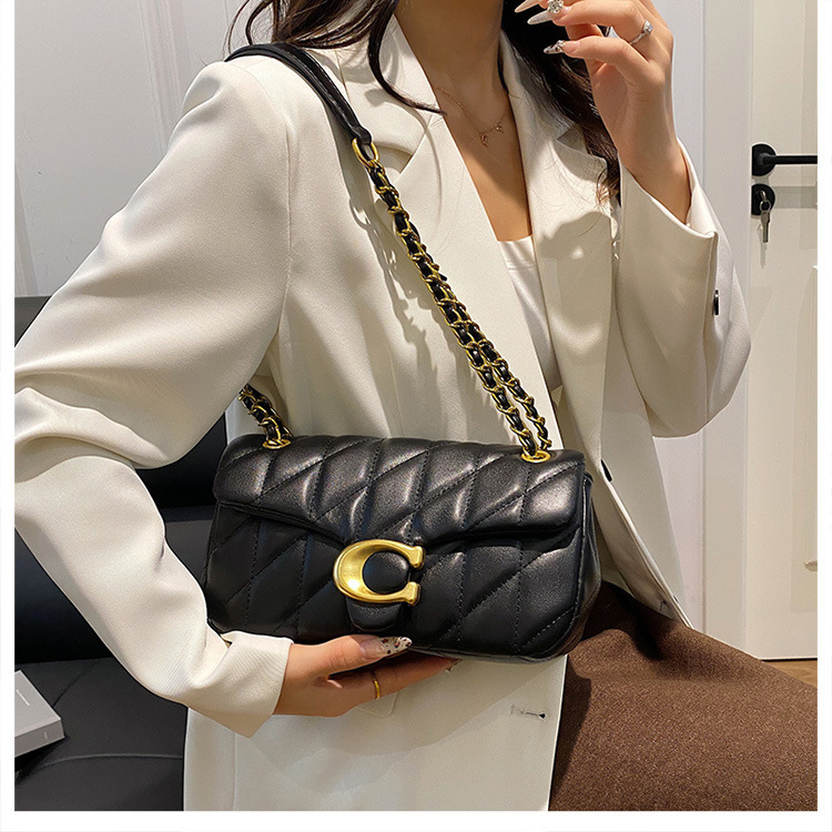 C家菱格绣线包包女2025新款小香风链条包高品质寇家单肩斜跨包女|undefined