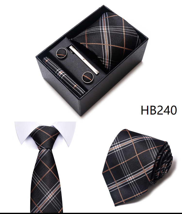 Simple Style Geometric Solid Color Polyester Yarn Men's Cufflinks Lavalier Tie display picture 39