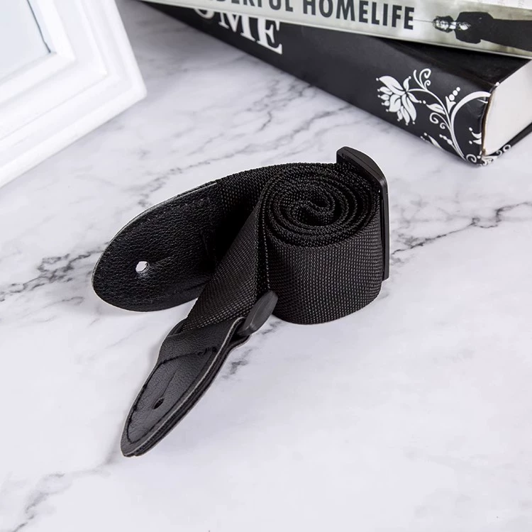 Ремень для гитары, универсальный, двойной слой, утолщенный, чисто черный, для укулеле, для акустической гитары, наплечный ремень