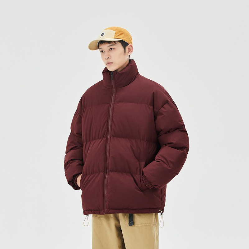 Transfronterizo 2024 algodón grueso hombre y mujer casuales de color sólido collar suelto pareja de algodón chaqueta fábrica de lote