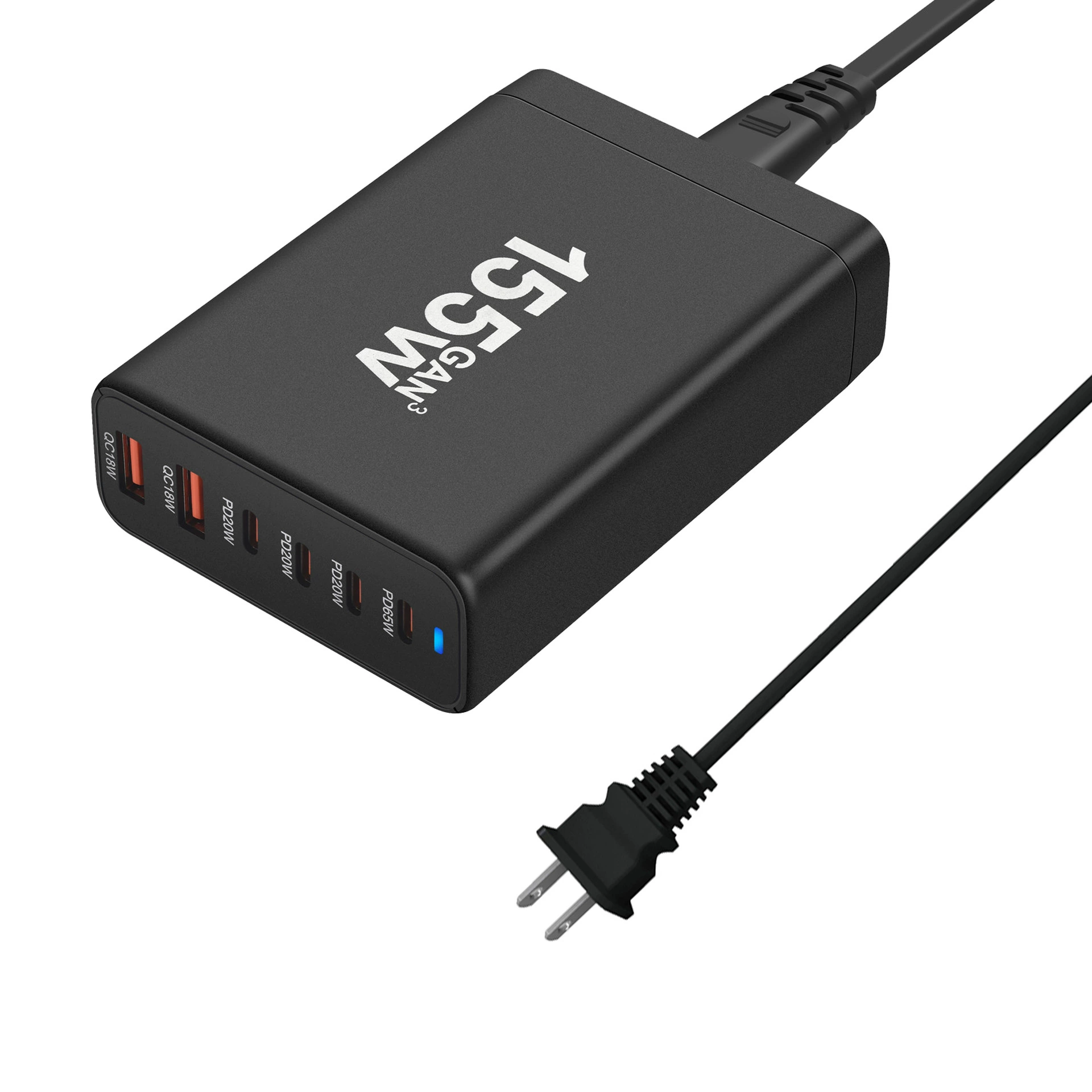 155W PD настольное зарядное устройство по монолитной модернизации - многофункциональный PD адаптер 2A4C с несколькими портами PD моментальная зарядка