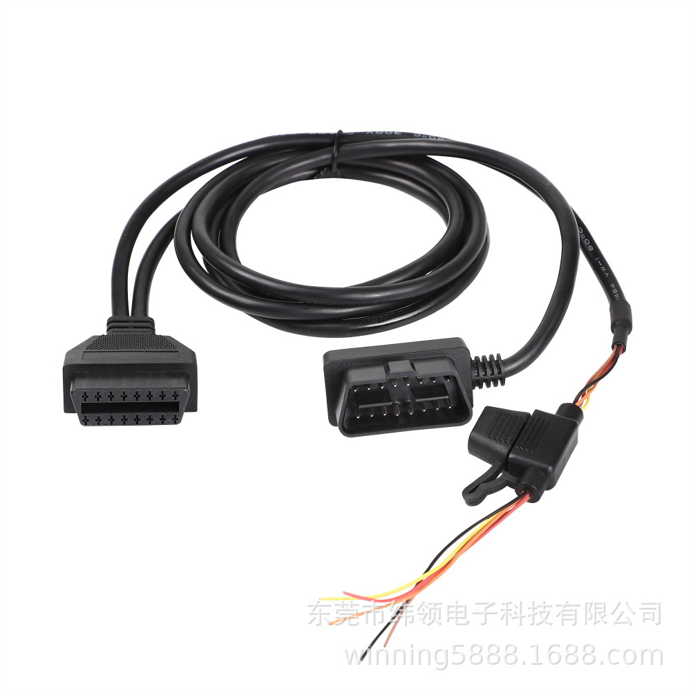 源头工厂16针obd 2 obd y型电缆，带FUS