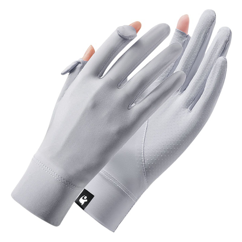 Ice Silk Summer Sun Protection Gloves for Women, Anti-Uv, Anti-Slip, Lightweight, Breathable, Touch Screen Sports Cycling Gloves F137
