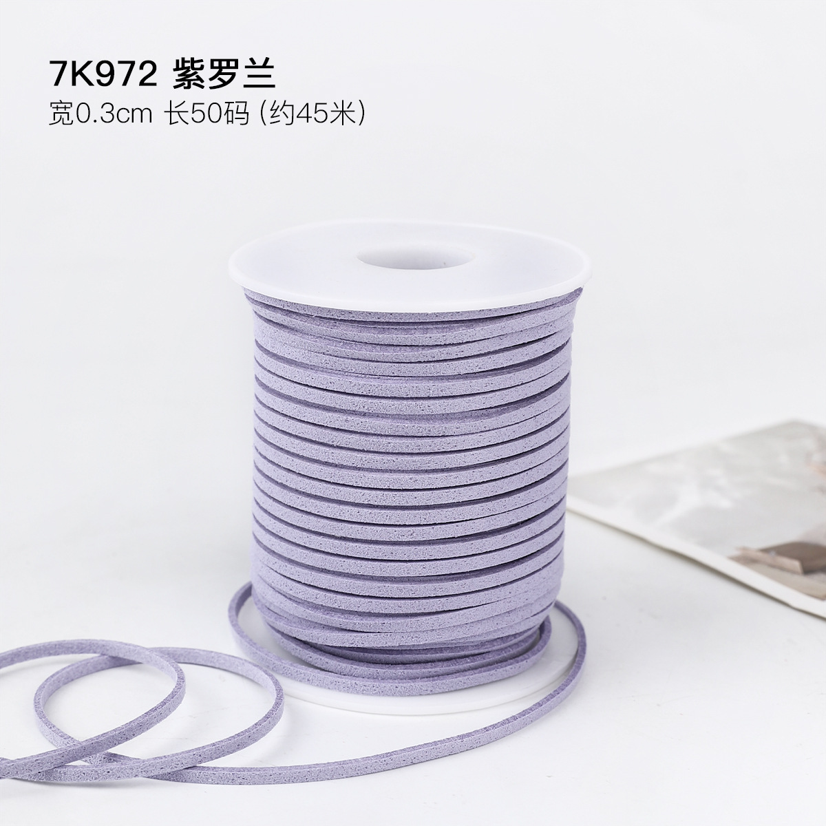 0.3cm cuerda de piel de ciervo gran rollo de cuerdas de lona de seda cinta de regalo caja de regalo embalaje de cinta de colores hecha a mano cuerda de tracción