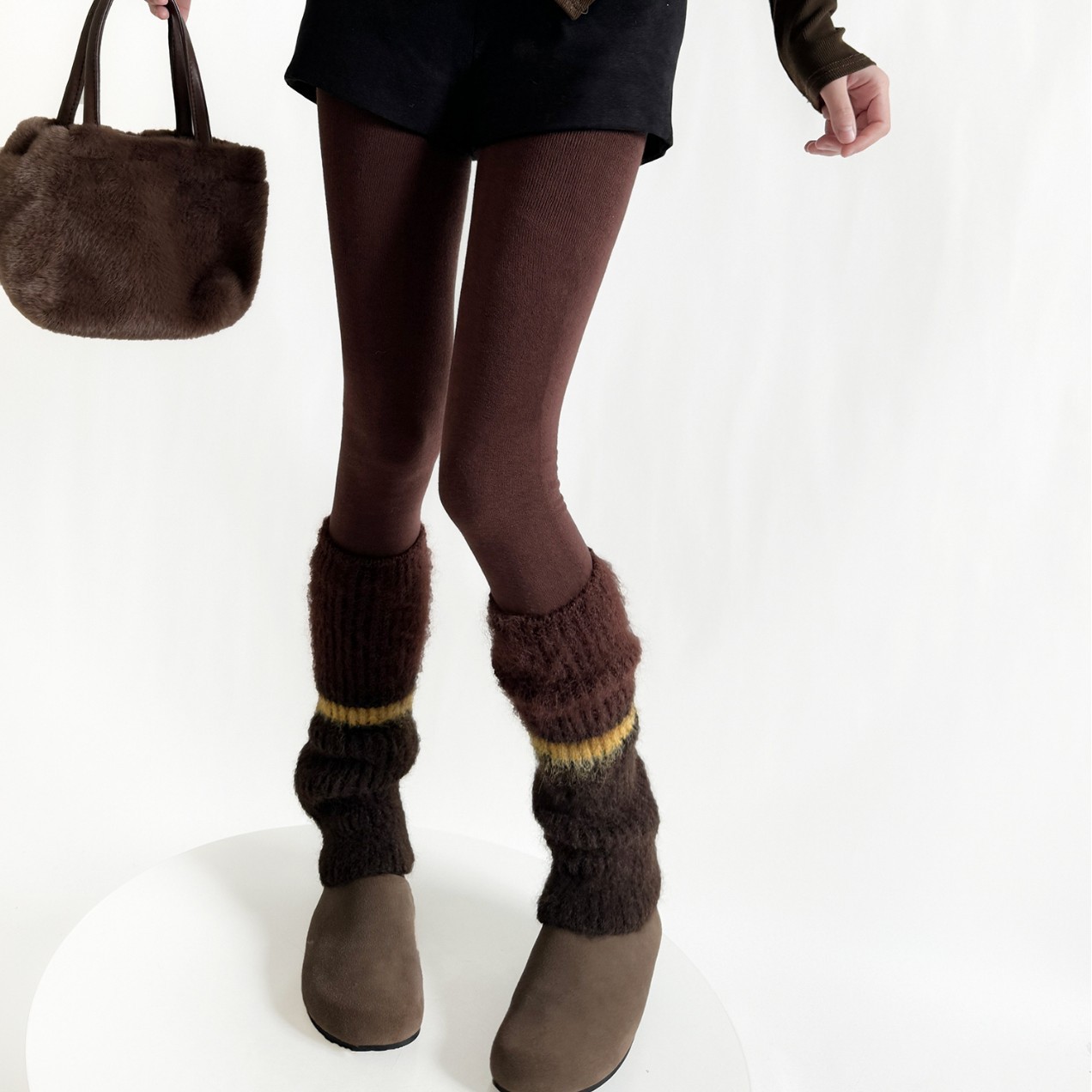 Autumn and Winter New Warm Leggings Combed Cotton Plain Solid Color Pantyhose Milk White Simple Versatile Pantyhose Single-Sided Cotton